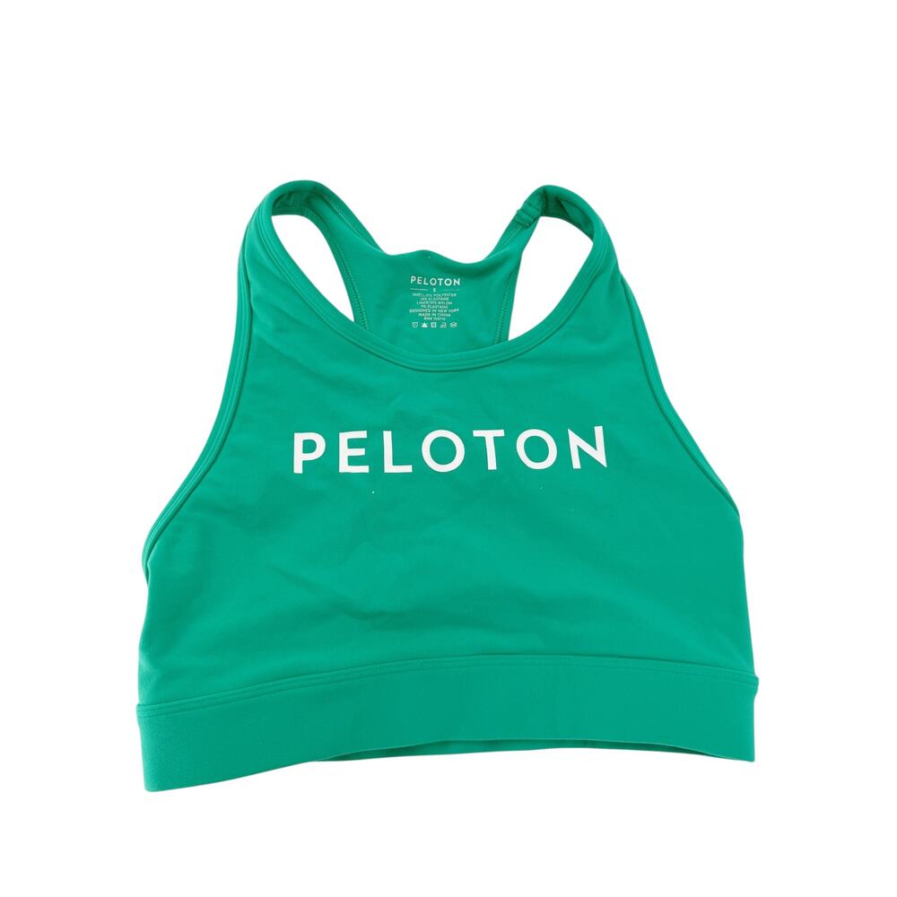 PELOTON Workout Set Size S Green Sports Bra + Leggings Stretch Athletic - Picture 3 of 8